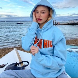 Shadow Hill Carolina Blue 3D Sticker Hoodie Unisex Size XS